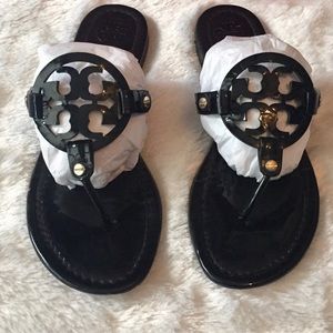 Tori Burch Miller sandals black